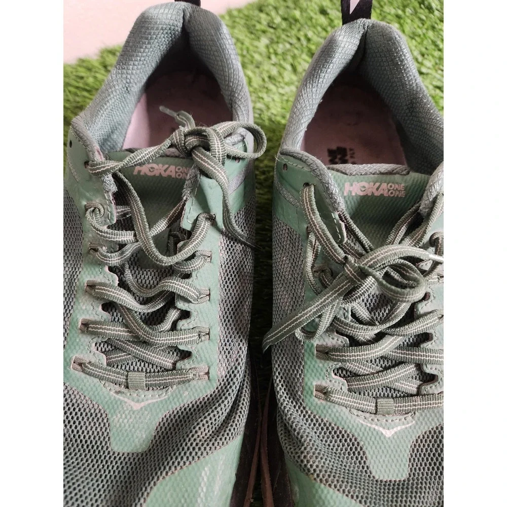 Hoka One One Challenger ATR 5 Mens 10 Green Trail Running Shoes Sneakers